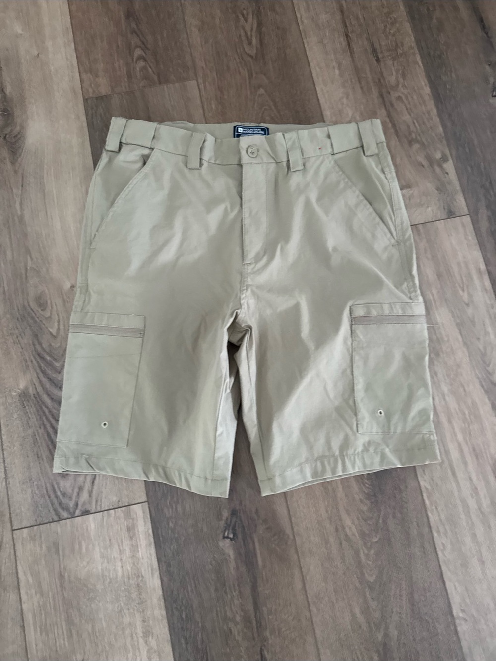 Mountain Warehouse Lightweight Men's Cargo Shorts in Khaki with Side Pockets